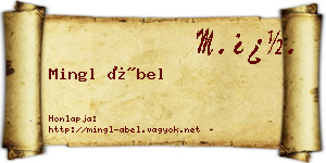 Mingl Ábel névjegykártya